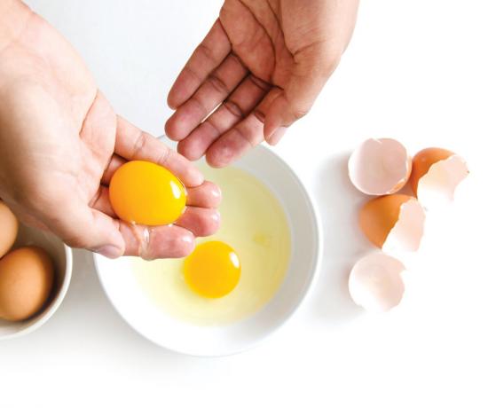 Kuinka nopeasti jakaa paljon munien keltuaiset ja valkuaiset. Valokuvat - Yandex. kuvat