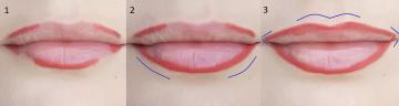 Miten visuaalisesti suurentaa huulet meikki ikä 50-55 vuotta: mukana askel askeleelta valokuva malli 30+