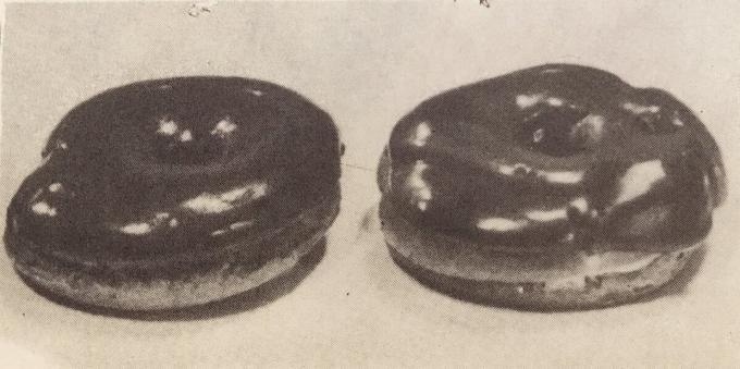 Kakku "Choux rengas kerma." Valokuva kirjasta "Tuotanto leivonnaisia ​​ja kakkuja," 1976