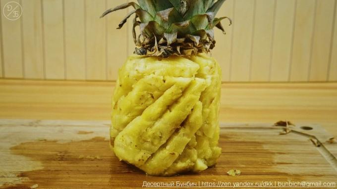 Minulla oli pieni ananas, se ei ole niin selvästi havaittavissa, mutta iso lävistäjä leikkauksia näyttää erittäin mukava
